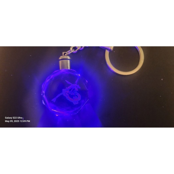 Crystal Keychain Rayquaza LED Light Up Charm Pendant Keyring Decor - Picture 2 of 4